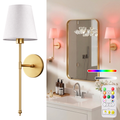 NordicAura – Applique murale rechargeable sans fil en or brossé